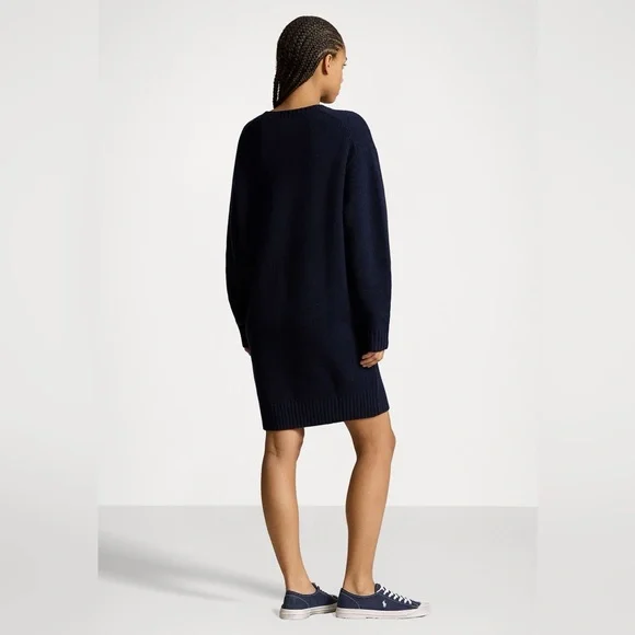 Polo Bear Crewneck Navy Sweater Dress. Size XS Brand New - Picture 5 of 13